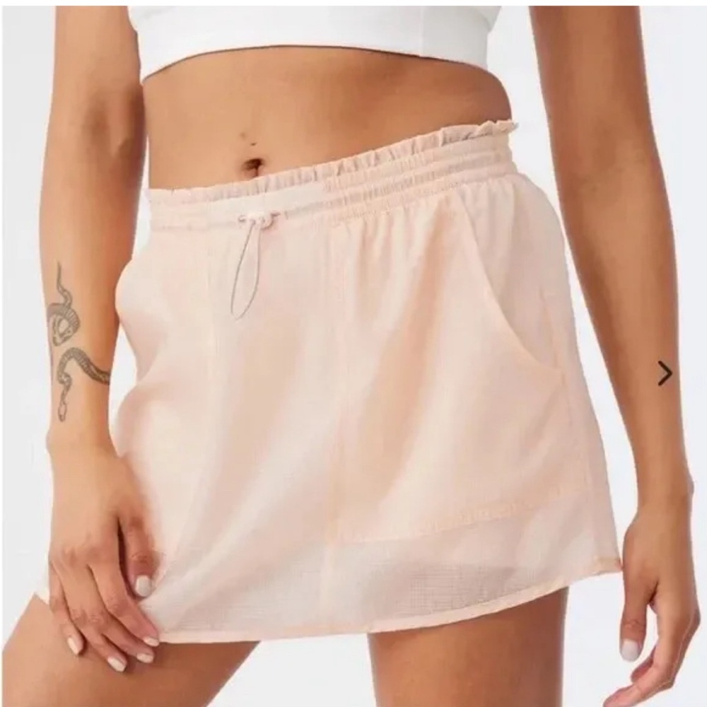 Outdoor Voices Pink Peach Windbreaker Skirt Skort Size M